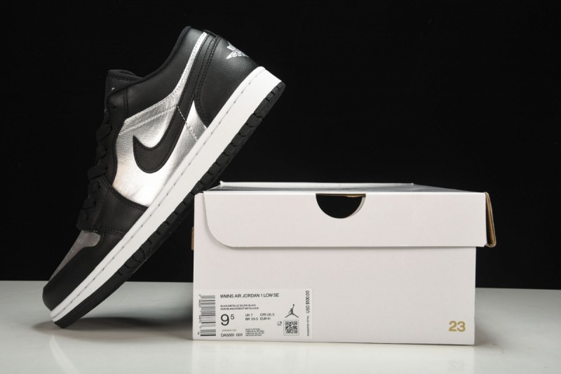 Jordan 1 Low SE Black Metallic Silver