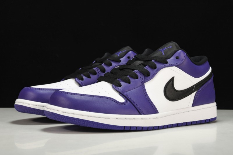 Jordan 1 Low Court Purple White