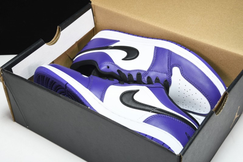 Jordan 1 Low Court Purple White