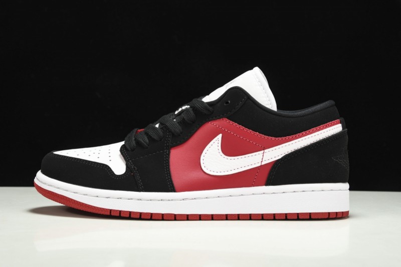 Jordan 1 Low Black White Gym Red