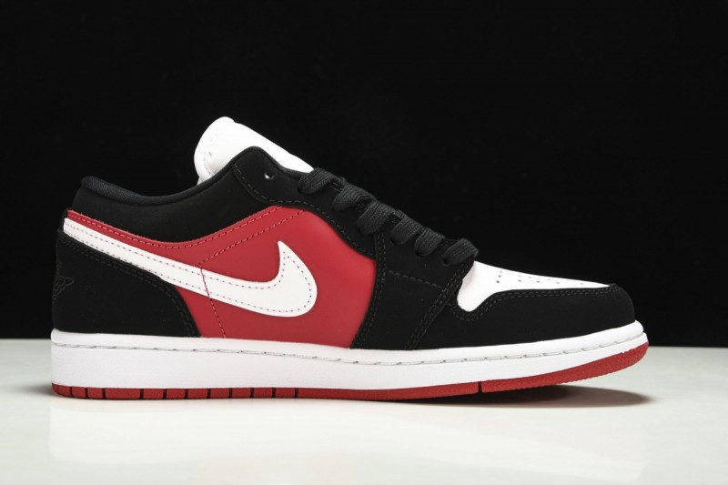 Jordan 1 Low Black White Gym Red