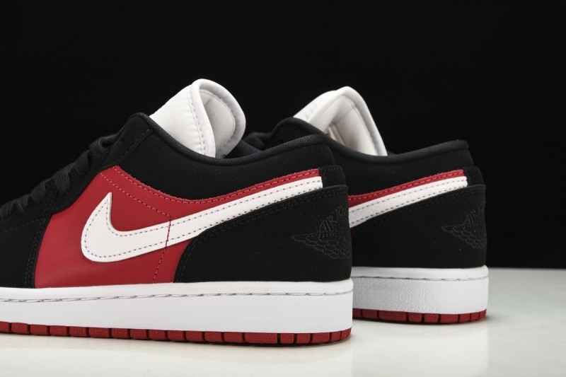 Jordan 1 Low Black White Gym Red