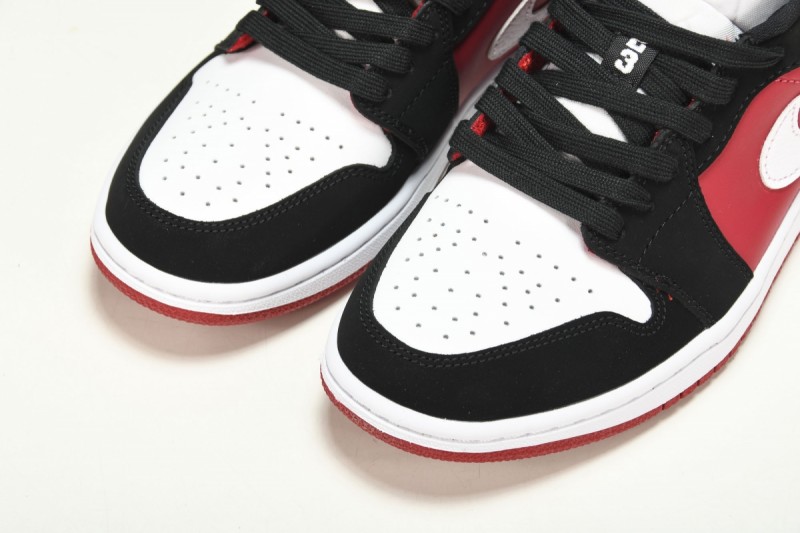 Jordan 1 Low Black White Gym Red