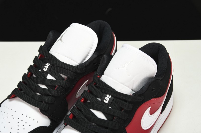 Jordan 1 Low Black White Gym Red