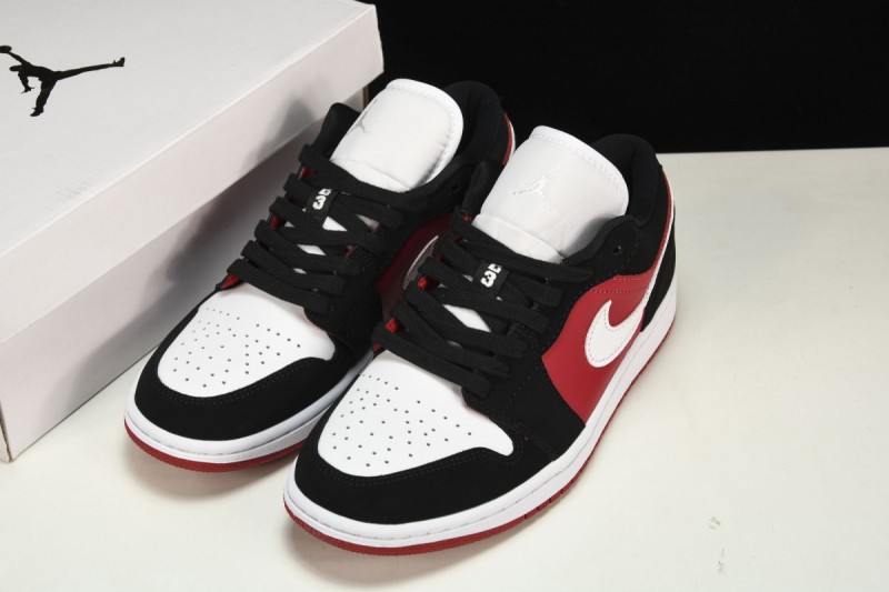 Jordan 1 Low Black White Gym Red