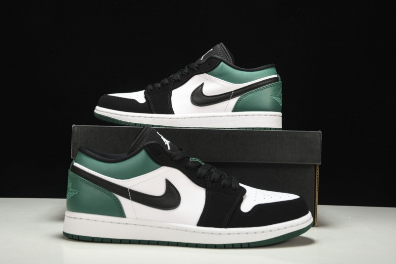 Jordan 1 Low White Black Mystic Green