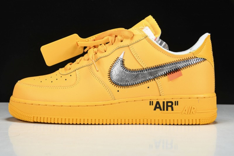 Nike Air Force 1 Low OFF-WHITE University Gold Metallic Silver