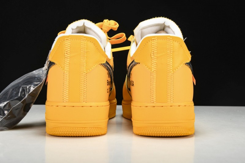 Nike Air Force 1 Low OFF-WHITE University Gold Metallic Silver