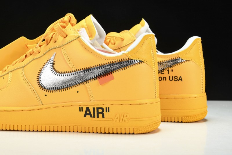 Nike Air Force 1 Low OFF-WHITE University Gold Metallic Silver