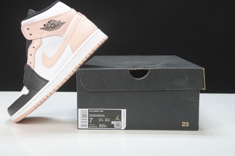 Jordan 1 Mid Arctic Orange Black Toe