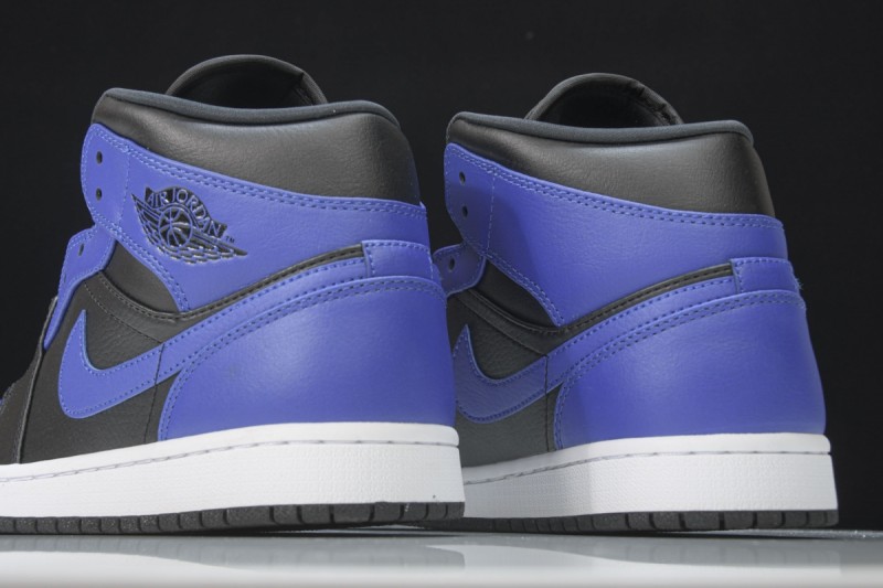 Jordan 1 Mid Hyper Royal Tumbled Leather