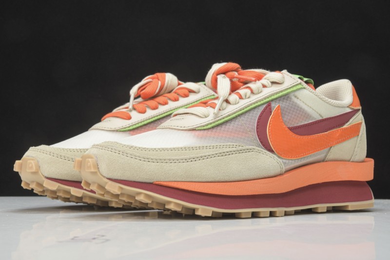 Nike LD Waffle sacai CLOT Net Orange Blaze