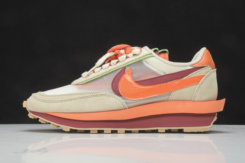 Nike LD Waffle sacai CLOT Net Orange Blaze