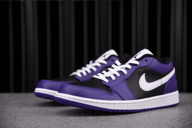 Jordan 1 Low Court Purple Black SLON Sneakers