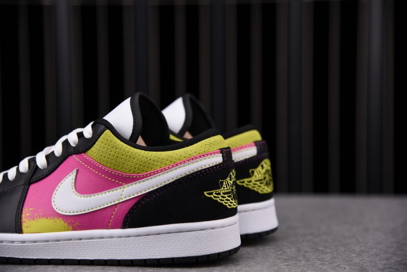 Jordan 1 Low Black Active Fuchsia Cyber