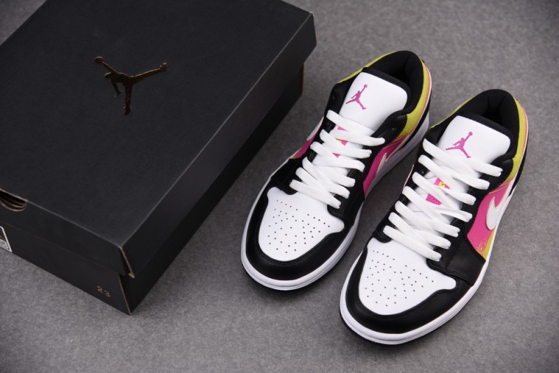 Jordan 1 Low Black Active Fuchsia Cyber