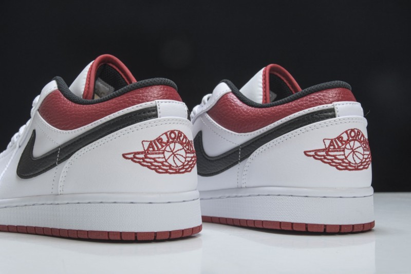 Jordan 1 Low White University Red Black