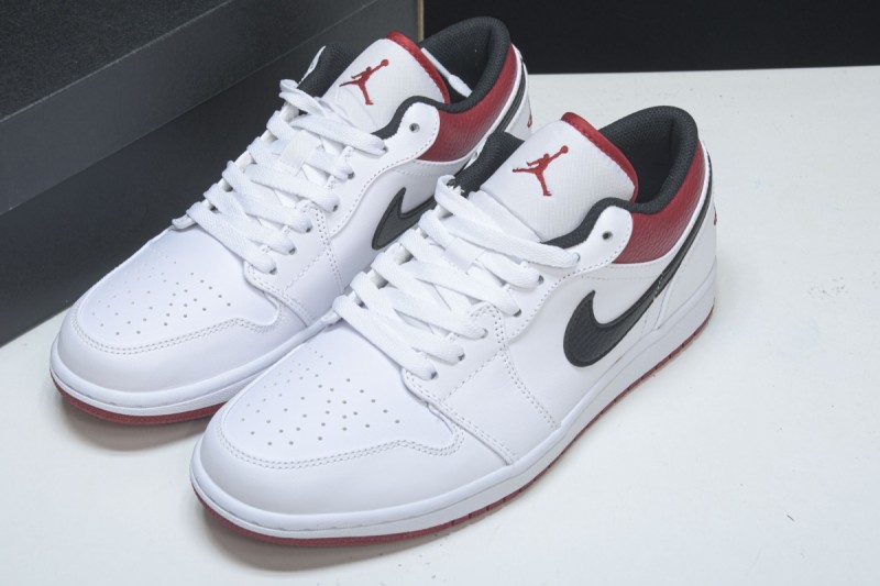 Jordan 1 Low White University Red Black