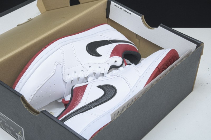 Jordan 1 Low White University Red Black