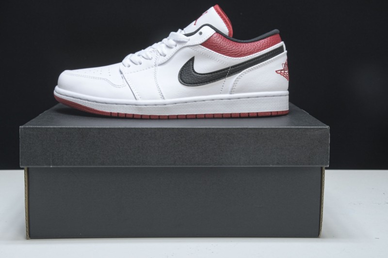 Jordan 1 Low White University Red Black