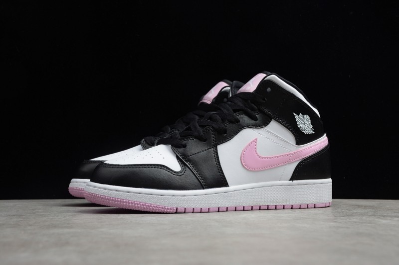 Jordan 1 Mid White Black Light Arctic Pink