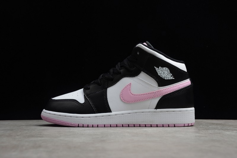 Jordan 1 Mid White Black Light Arctic Pink