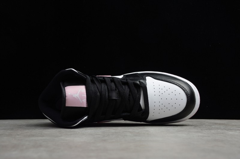 Jordan 1 Mid White Black Light Arctic Pink