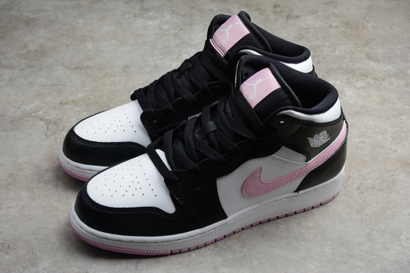 Jordan 1 Mid White Black Light Arctic Pink