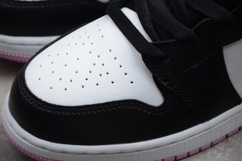 Jordan 1 Mid White Black Light Arctic Pink