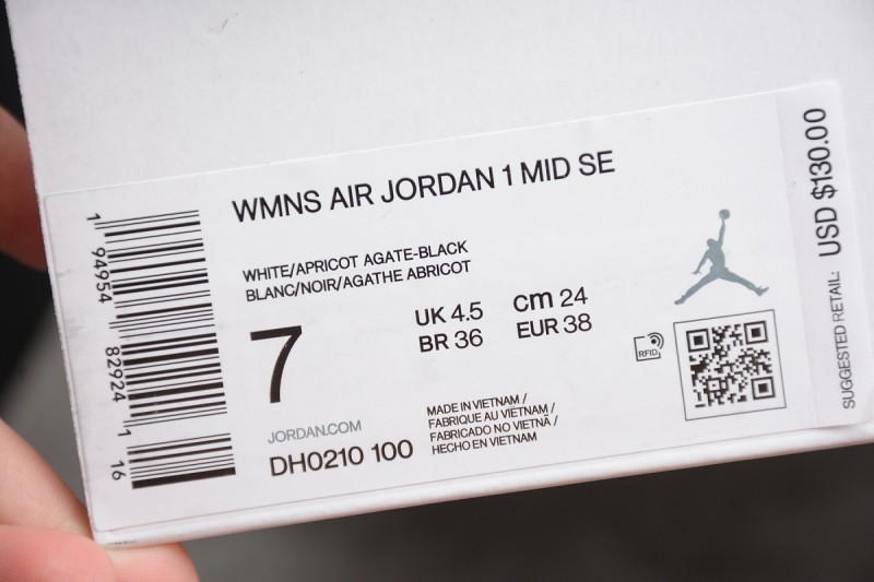 Jordan 1 Mid Peach Mocha (W)