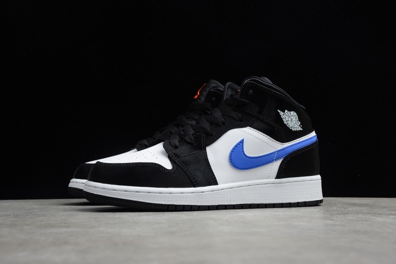 Jordan 1 Mid Black Racer Blue White