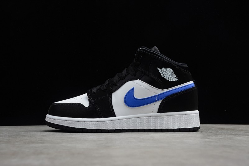 Jordan 1 Mid Black Racer Blue White