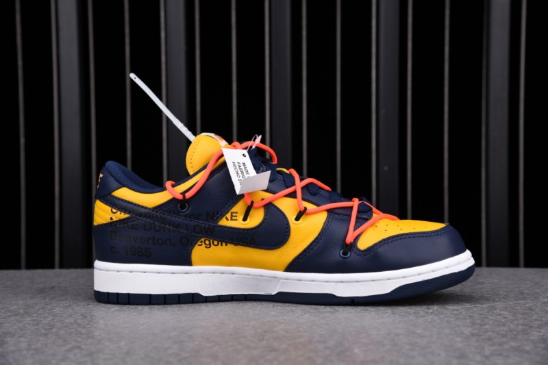 Nike Dunk Low Off-White University Gold Midnight Navy