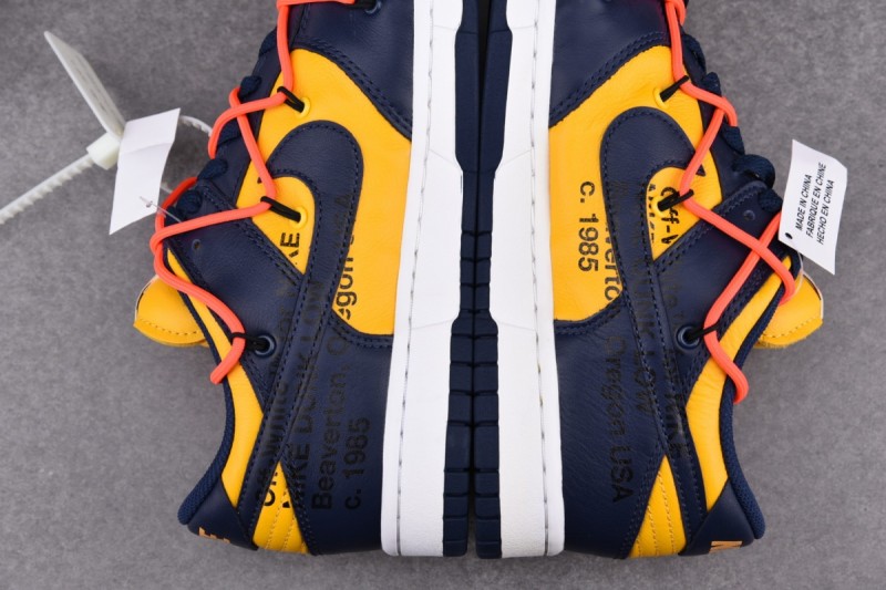 Nike Dunk Low Off-White University Gold Midnight Navy