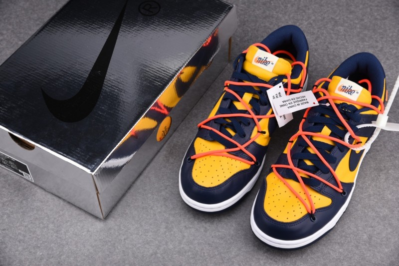 Nike Dunk Low Off-White University Gold Midnight Navy