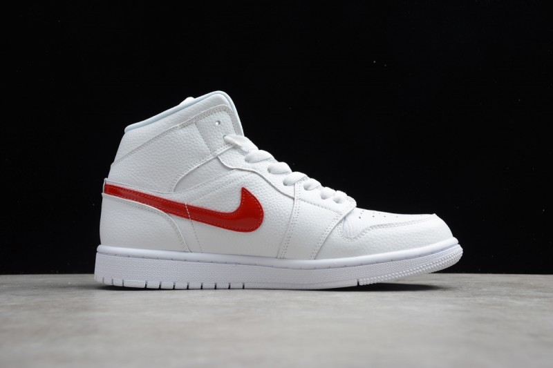 Jordan 1 Mid White University Red