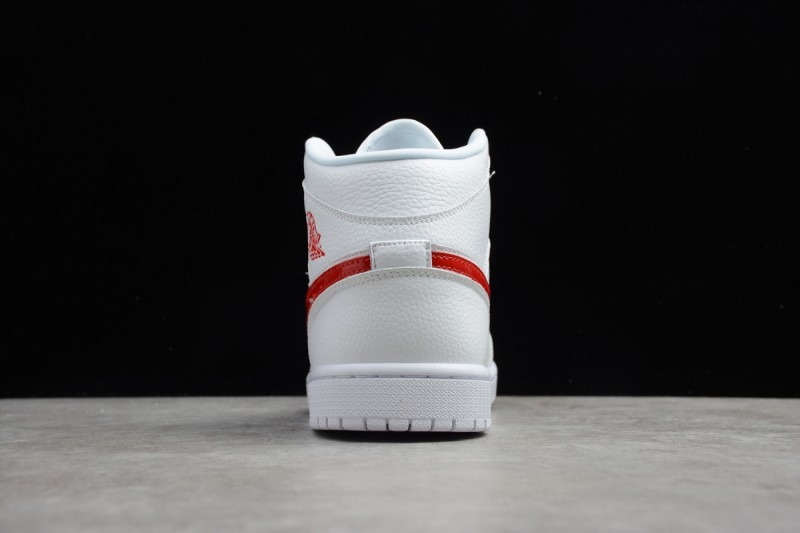 Jordan 1 Mid White University Red