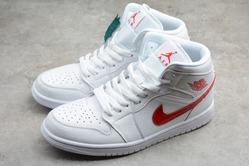 Jordan 1 Mid White University Red