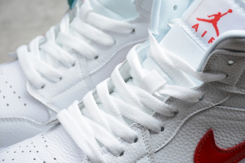 Jordan 1 Mid White University Red