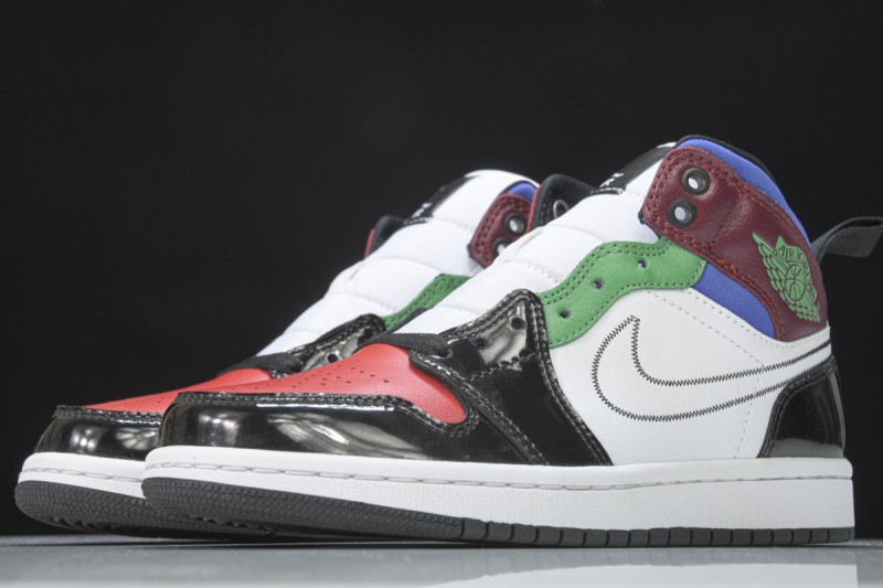 Jordan 1 Mid SE Black White Multi-Color