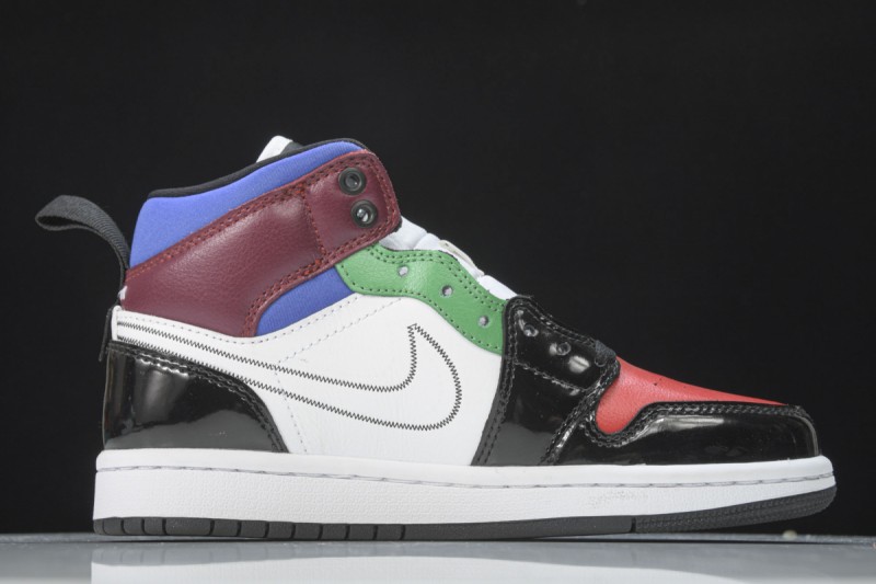 Jordan 1 Mid SE Black White Multi-Color