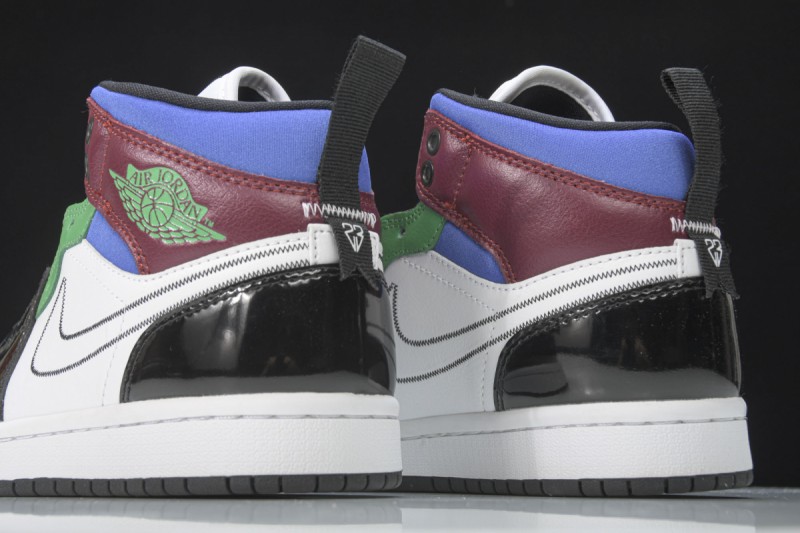 Jordan 1 Mid SE Black White Multi-Color