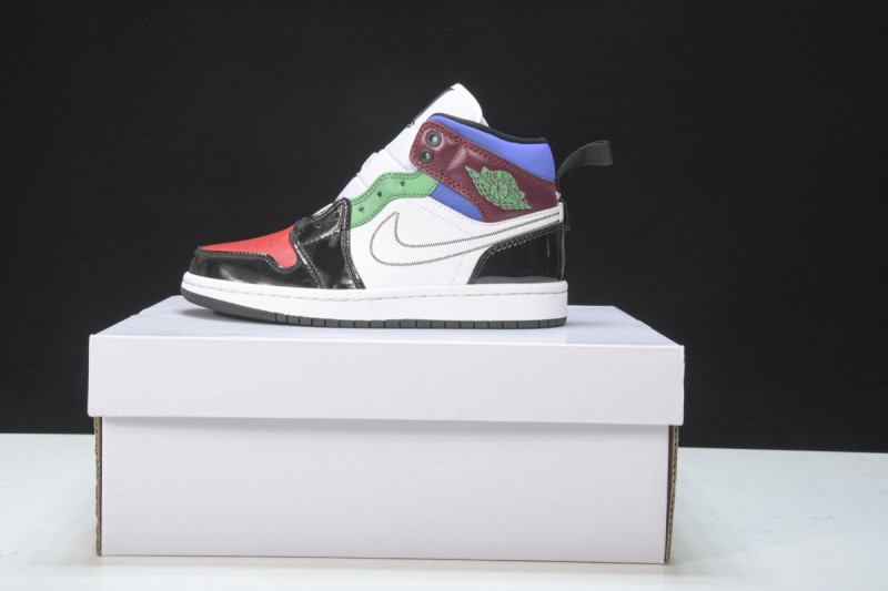 Jordan 1 Mid SE Black White Multi-Color