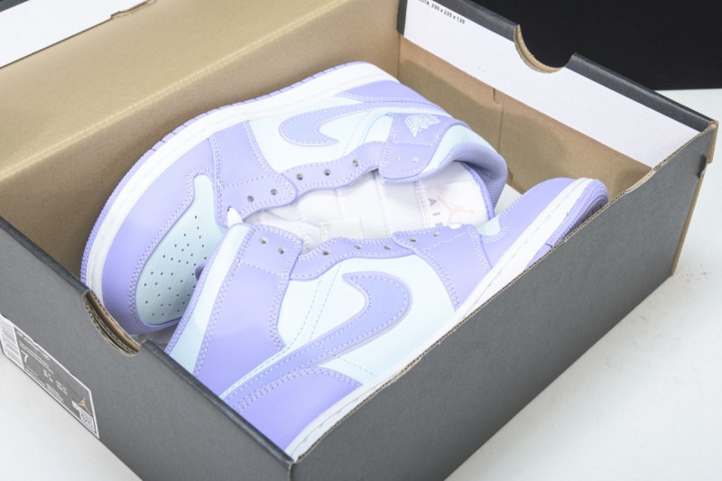 Jordan 1 Mid Purple Aqua