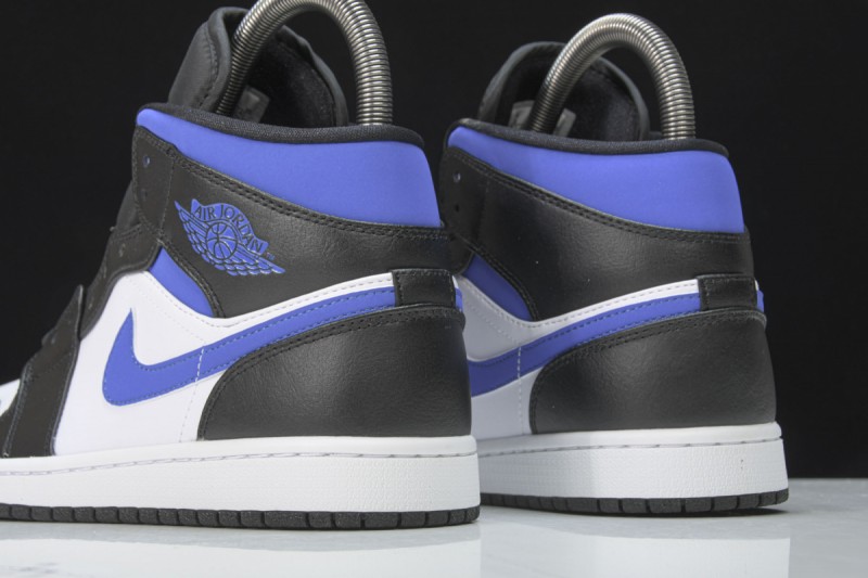 Jordan 1 Mid White Black Racer Blue