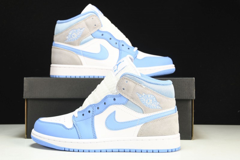 Jordan 1 Mid University Blue Grey