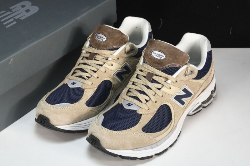 New Balance 2002R Beige Navy Blue