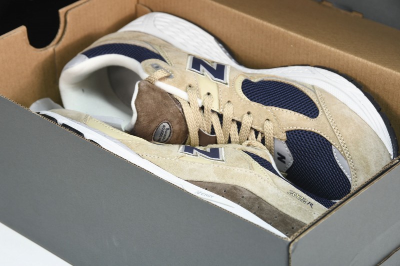 New Balance 2002R Beige Navy Blue