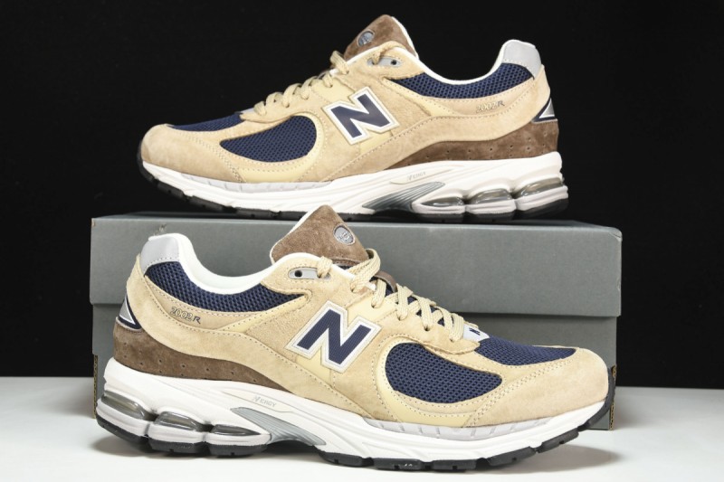 New Balance 2002R Beige Navy Blue