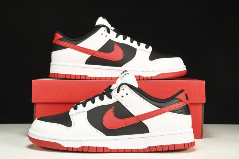 Nike Dunk Low Retro White Black University Red